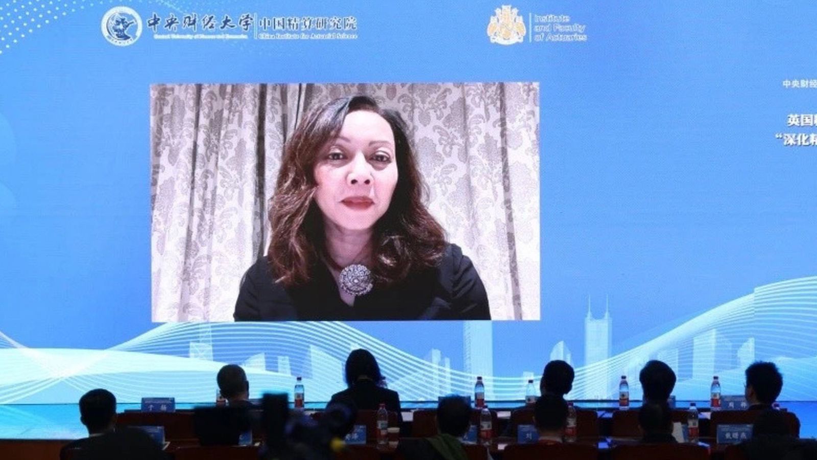 Kartina Tahir Thomson speaking at the launch event in Beijing