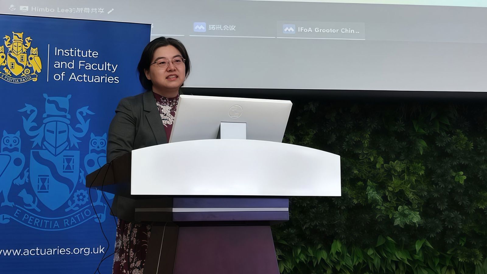 Cynthia Yuan speaking at the launch event in Shanghai