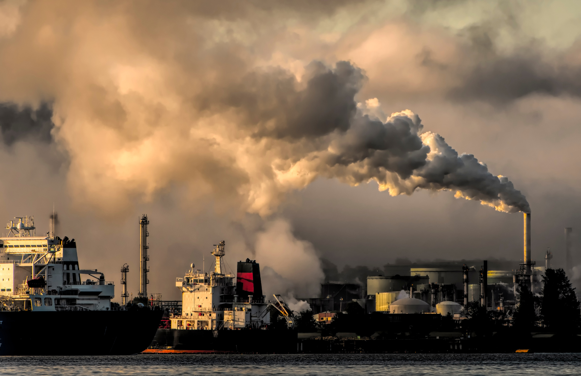 Industrial Emissions From A Refinery